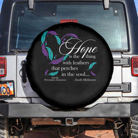 Suicide Prevention Awareness Spare Tire Cover Hope Is The Thing With Feathers That Perches In The Soul Heart
