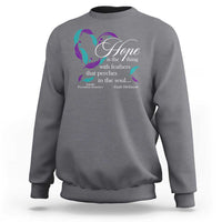 Suicide Prevention Awareness Sweatshirt Hope Is The Thing With Feathers That Perches In The Soul Heart - Wonder Print Shop