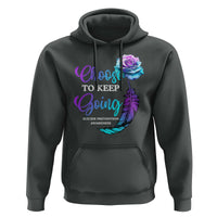 Suicide Prevention Awareness Hoodie Choose To Keep Going Semicolon Rose Feather - Wonder Print Shop
