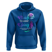 Suicide Prevention Awareness Hoodie Choose To Keep Going Semicolon Rose Feather - Wonder Print Shop