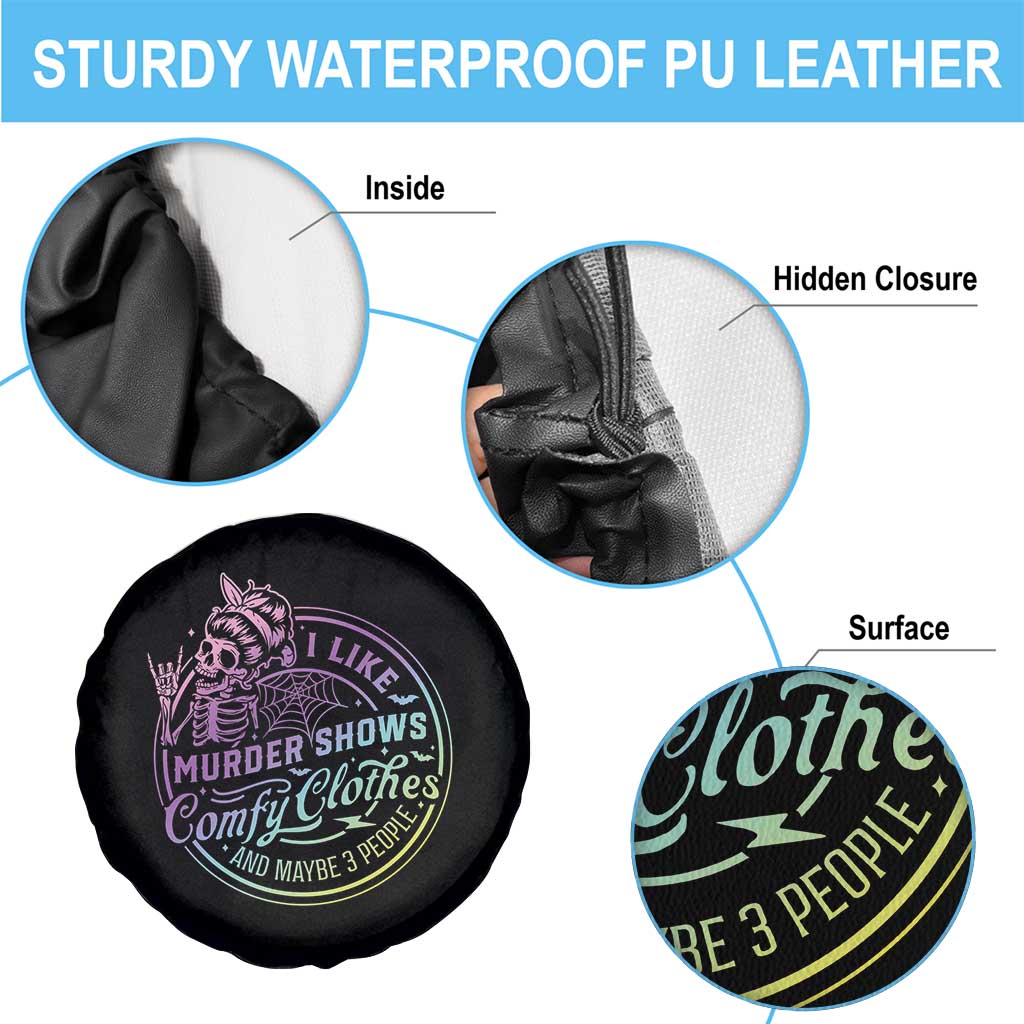 Funny I Like Murder Shows Comfy Clothes And Maybe 3 People Spare Tire Cover Crime Show Lover - Wonder Print Shop