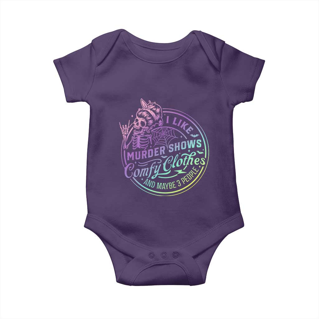 Funny I Like Murder Shows Comfy Clothes And Maybe 3 People Baby Onesie Crime Show Lover - Wonder Print Shop
