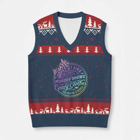 Funny I Like Murder Shows Comfy Clothes And Maybe 3 People V-Neck Knit Sweater Vest Crime Show Lover - Wonder Print Shop