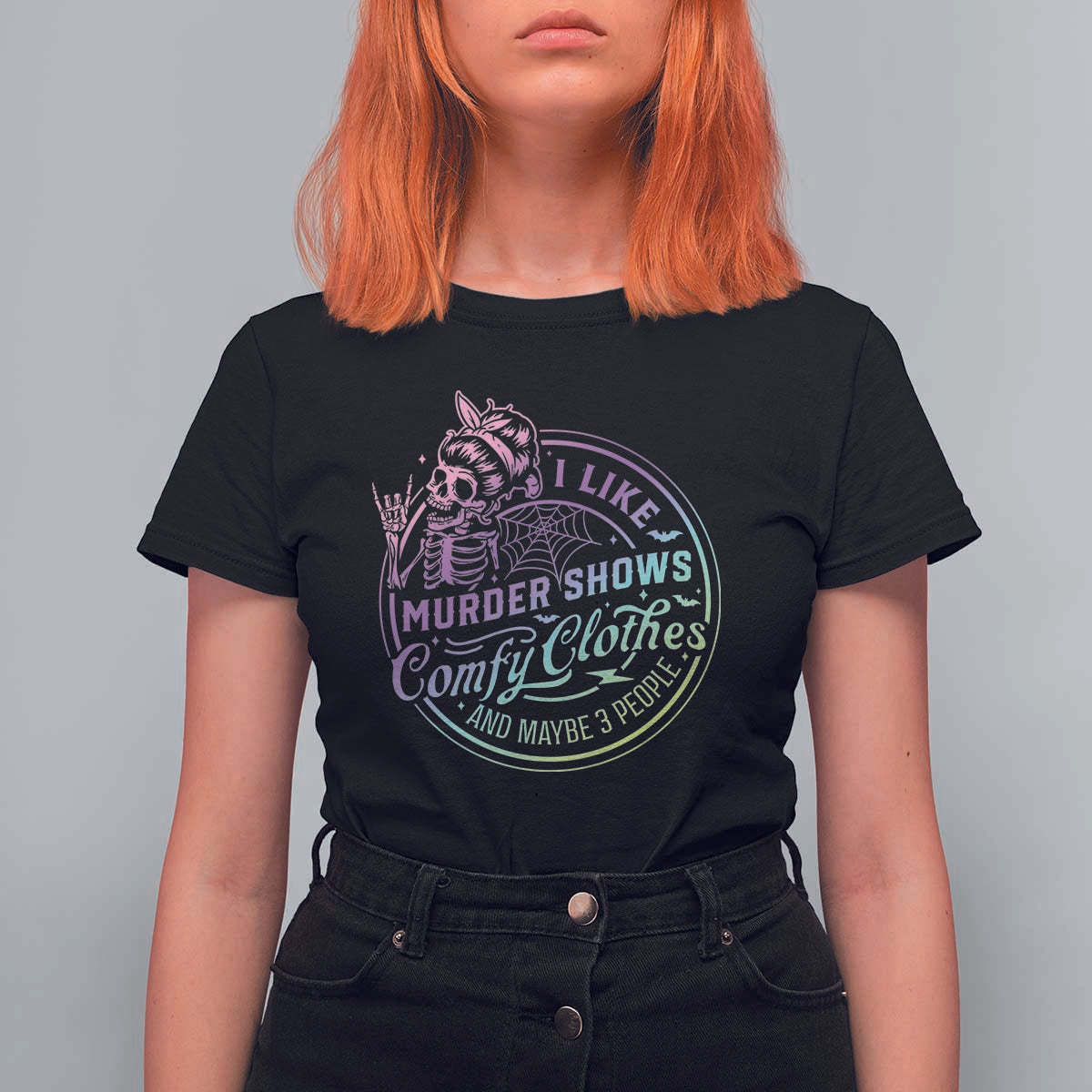 Funny I Like Murder Shows Comfy Clothes And Maybe 3 People T Shirt For Women Crime Show Lover - Wonder Print Shop