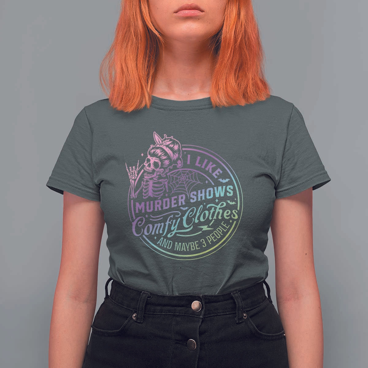 Funny I Like Murder Shows Comfy Clothes And Maybe 3 People T Shirt For Women Crime Show Lover - Wonder Print Shop