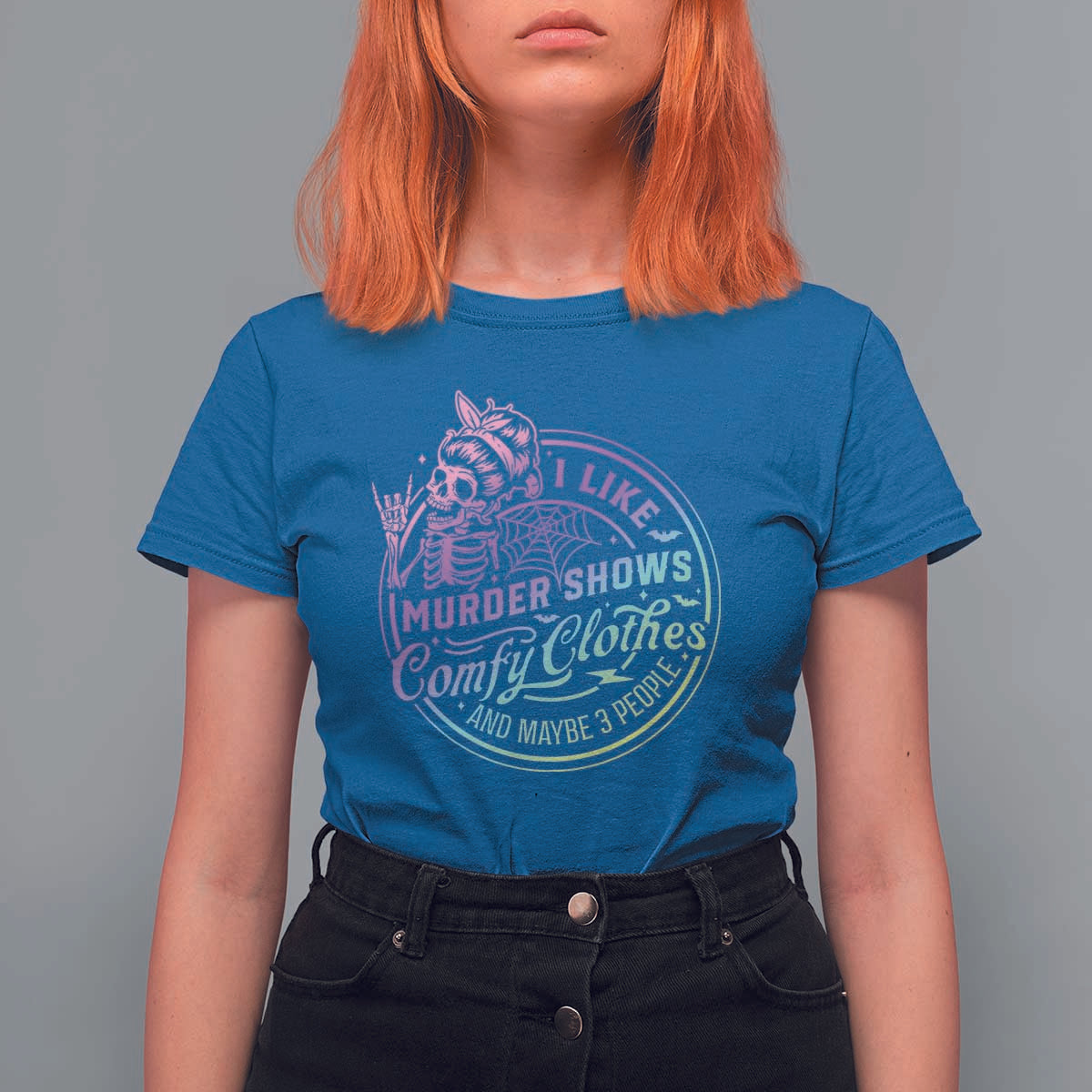 Funny I Like Murder Shows Comfy Clothes And Maybe 3 People T Shirt For Women Crime Show Lover - Wonder Print Shop