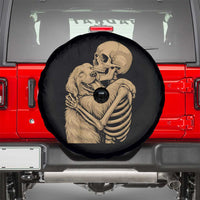 Skeleton Hugging Dog Halloween Dog Lover Spare Tire Cover - Wonder Print Shop