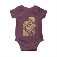 Skeleton Hugging Dog Halloween Dog Lover Baby Onesie - Wonder Print Shop