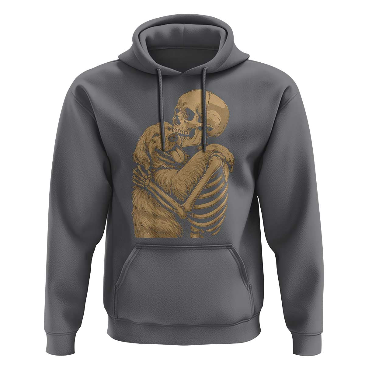 Skeleton Hugging Dog Halloween Dog Lover Hoodie - Wonder Print Shop