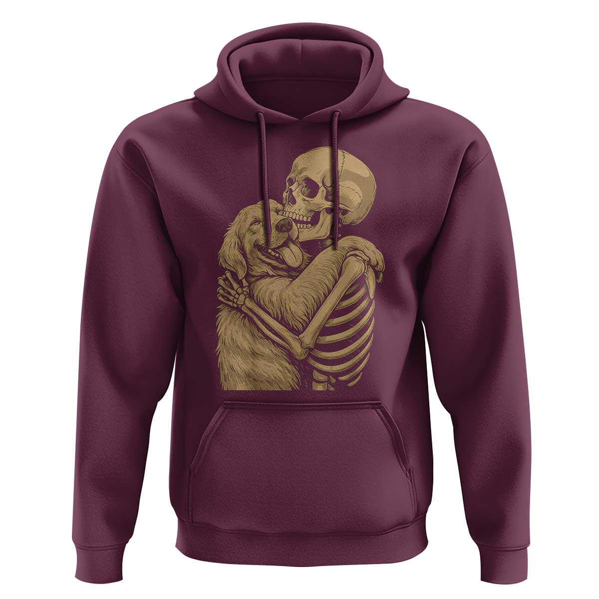 Skeleton Hugging Dog Halloween Dog Lover Hoodie - Wonder Print Shop