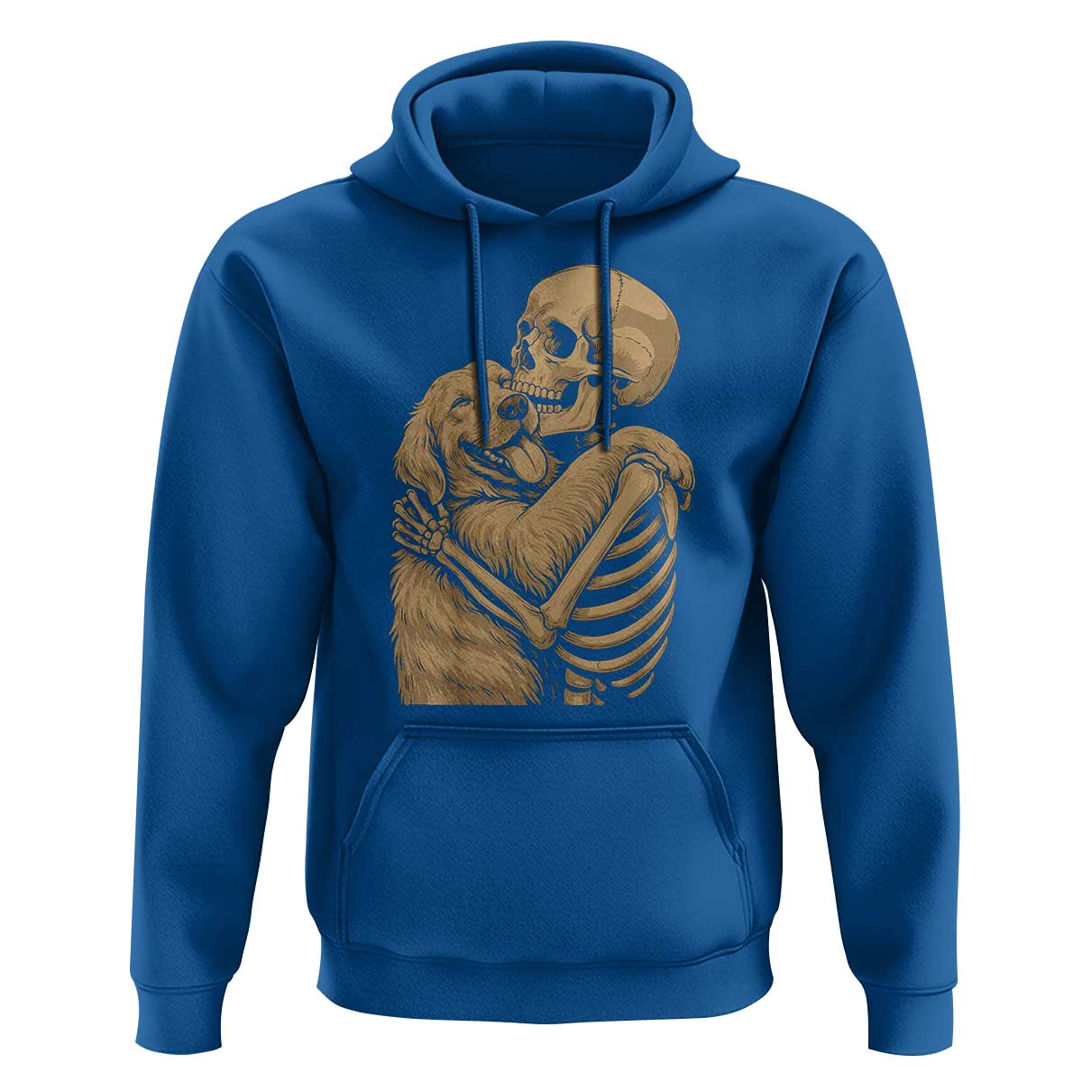 Skeleton Hugging Dog Halloween Dog Lover Hoodie - Wonder Print Shop