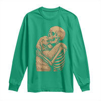 Skeleton Hugging Dog Halloween Dog Lover Long Sleeve Shirt - Wonder Print Shop