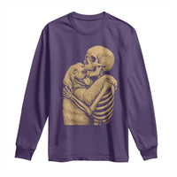 Skeleton Hugging Dog Halloween Dog Lover Long Sleeve Shirt - Wonder Print Shop