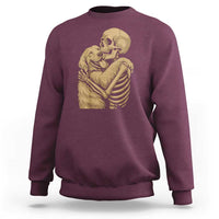Skeleton Hugging Dog Halloween Dog Lover Sweatshirt - Wonder Print Shop