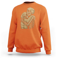 Skeleton Hugging Dog Halloween Dog Lover Sweatshirt - Wonder Print Shop
