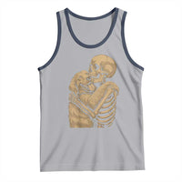 Skeleton Hugging Dog Halloween Dog Lover Tank Top - Wonder Print Shop