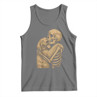 Skeleton Hugging Dog Halloween Dog Lover Tank Top - Wonder Print Shop