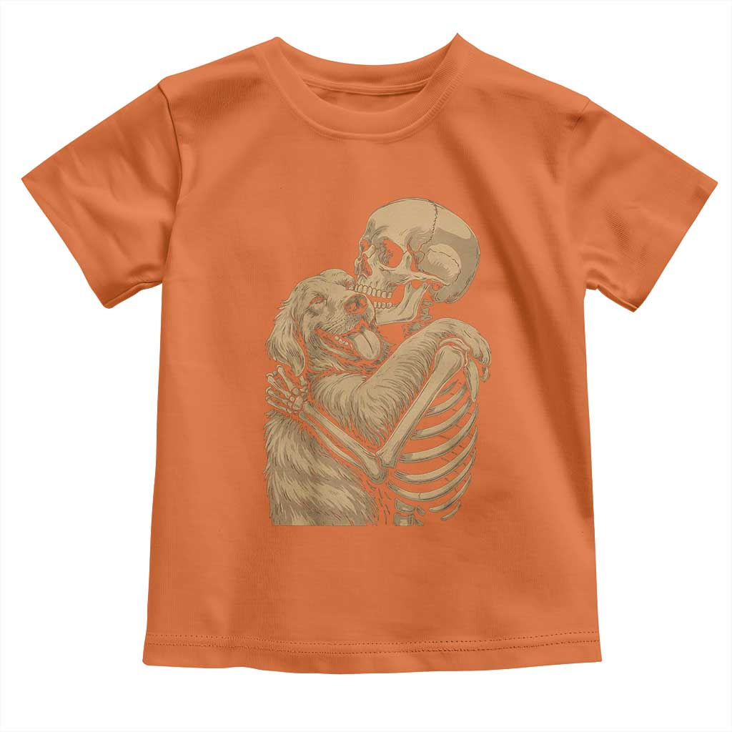 Skeleton Hugging Dog Halloween Dog Lover Toddler T Shirt - Wonder Print Shop