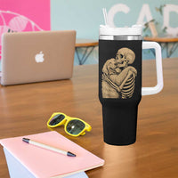 Skeleton Hugging Dog Halloween Dog Lover Tumbler With Handle - Wonder Print Shop