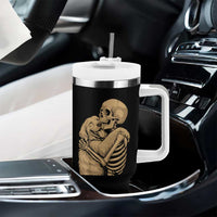 Skeleton Hugging Dog Halloween Dog Lover Tumbler With Handle - Wonder Print Shop