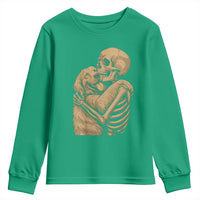 Skeleton Hugging Dog Halloween Dog Lover Youth Sweatshirt - Wonder Print Shop