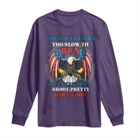 Too Old To Fight Too Slow To Run But I Can Still Shoot Pretty Darn Good Long Sleeve Shirt Bald Eagle - Wonder Print Shop