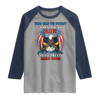 Too Old To Fight Too Slow To Run But I Can Still Shoot Pretty Darn Good Raglan Shirt Bald Eagle - Wonder Print Shop