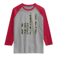 Funny Grumpy Old Man Raglan Shirt Vintage Camo American Flag Fathers Day - Wonder Print Shop