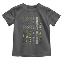 Funny Grumpy Old Man Toddler T Shirt Vintage Camo American Flag Fathers Day - Wonder Print Shop