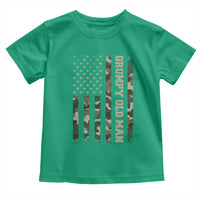 Funny Grumpy Old Man Toddler T Shirt Vintage Camo American Flag Fathers Day - Wonder Print Shop