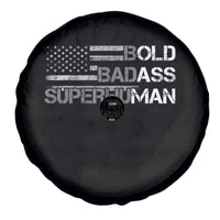 Funny Bold Badass Superhuman Spare Tire Cover Vintage American Flag Fathers Day - Wonder Print Shop