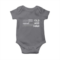 Funny Bold Badass Superhuman Baby Onesie Vintage American Flag Fathers Day - Wonder Print Shop