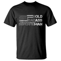 Funny Bold Badass Superhuman T Shirt Vintage American Flag Fathers Day - Wonder Print Shop