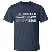 Funny Bold Badass Superhuman T Shirt Vintage American Flag Fathers Day - Wonder Print Shop