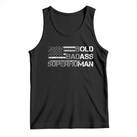 Funny Bold Badass Superhuman Tank Top Vintage American Flag Fathers Day - Wonder Print Shop