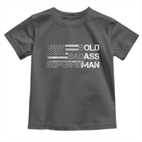 Funny Bold Badass Superhuman Toddler T Shirt Vintage American Flag Fathers Day - Wonder Print Shop