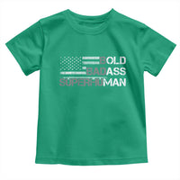 Funny Bold Badass Superhuman Toddler T Shirt Vintage American Flag Fathers Day - Wonder Print Shop
