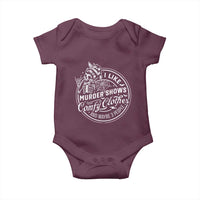 Funny I Like Murder Shows Comfy Clothes And Maybe 3 People Baby Onesie Halloween Crime Show Lover - Wonder Print Shop