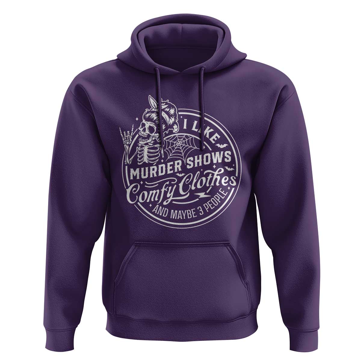 Funny I Like Murder Shows Comfy Clothes And Maybe 3 People Hoodie Halloween Crime Show Lover - Wonder Print Shop