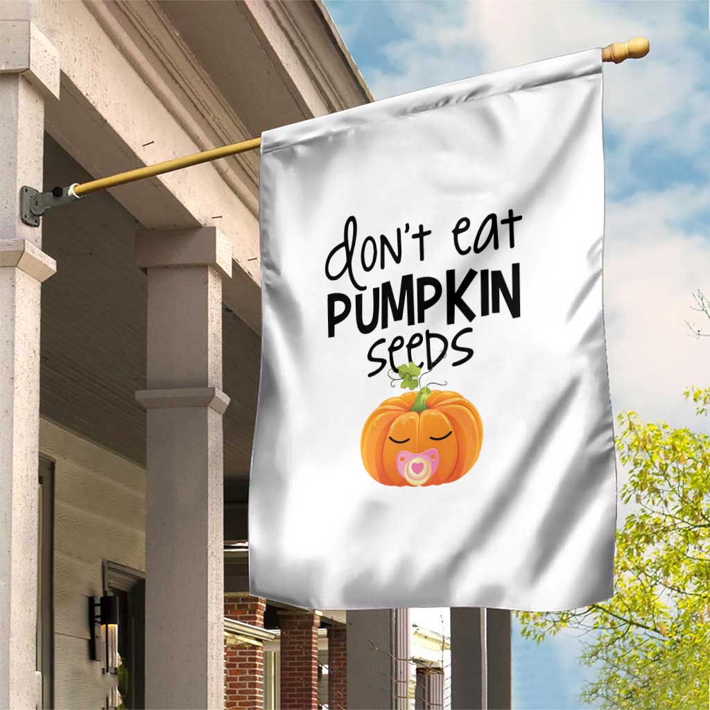Halloween Pregnancy Reveal Garden Flag Don't Eat Pumpkin Seeds Maternity Baby Pumpkin - Wonder Print Shop