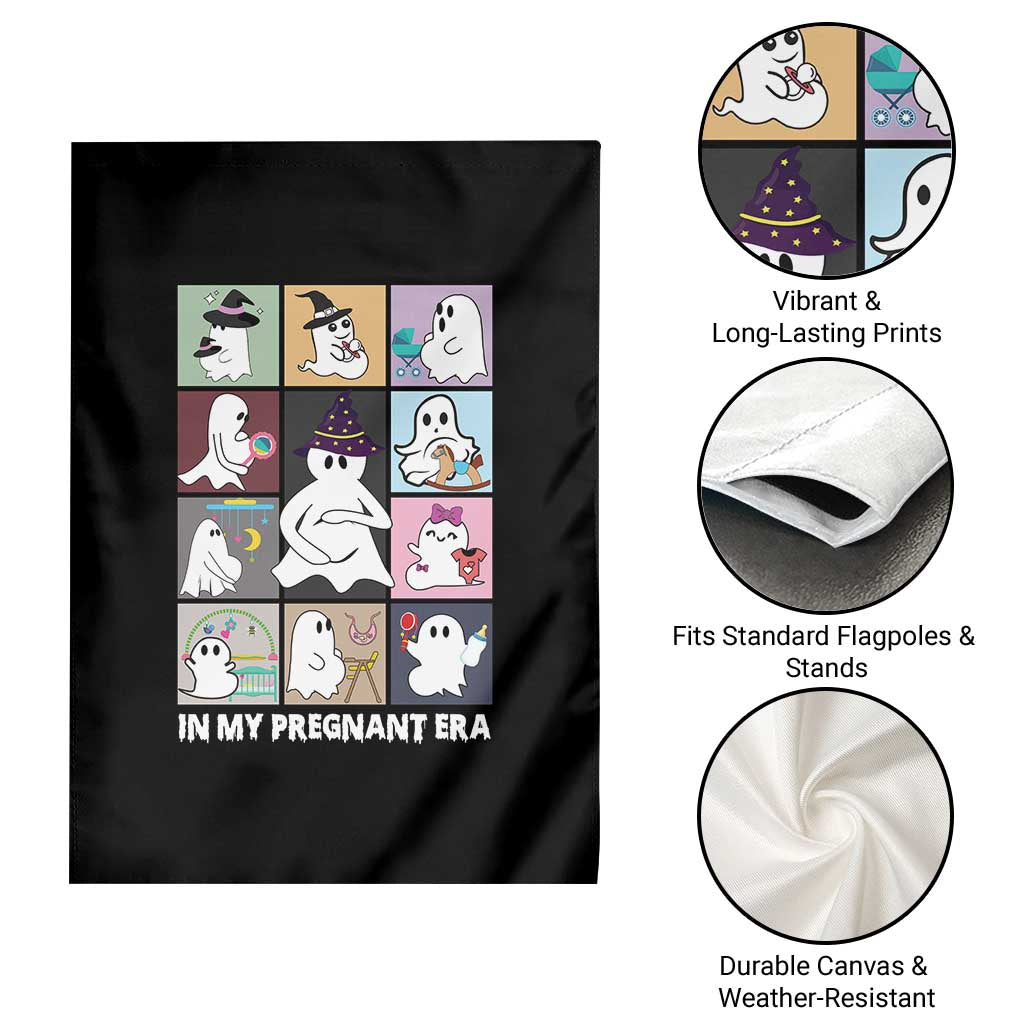 Halloween Pregnancy Reveal Garden Flag In My Pregnant Era Maternity Ghost - Wonder Print Shop