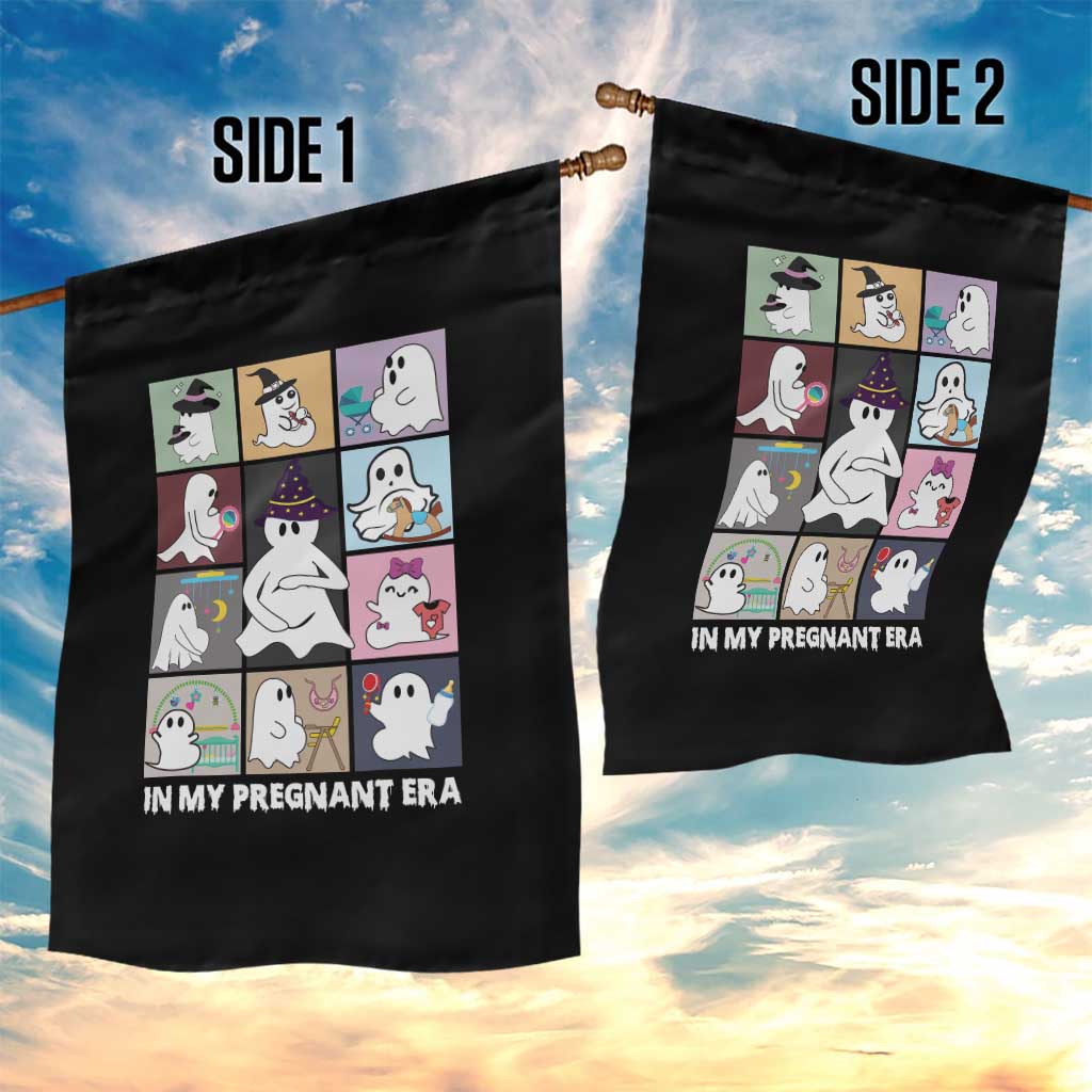 Halloween Pregnancy Reveal Garden Flag In My Pregnant Era Maternity Ghost - Wonder Print Shop