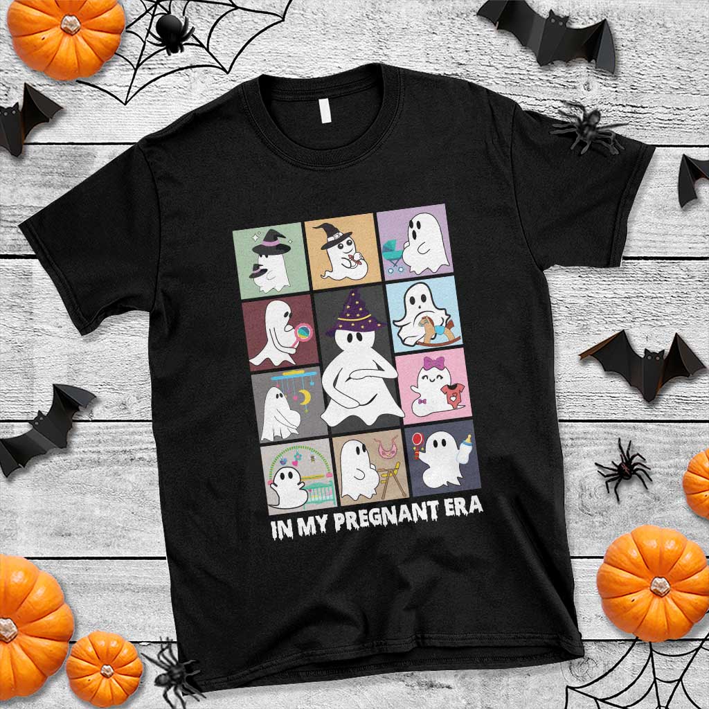 Halloween Pregnancy Reveal T Shirt In My Pregnant Era Maternity Ghost - Wonder Print Shop