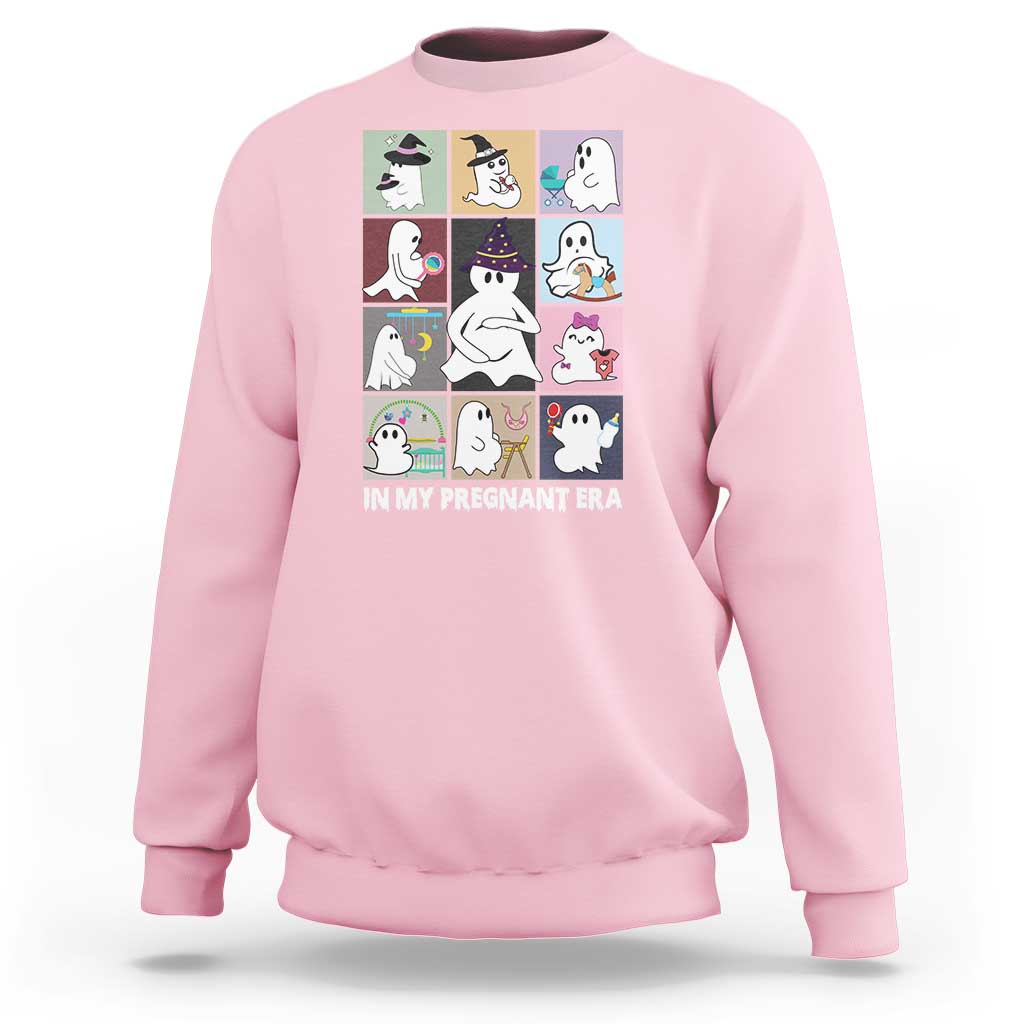 Halloween Pregnancy Reveal Sweatshirt In My Pregnant Era Maternity Ghost - Wonder Print Shop