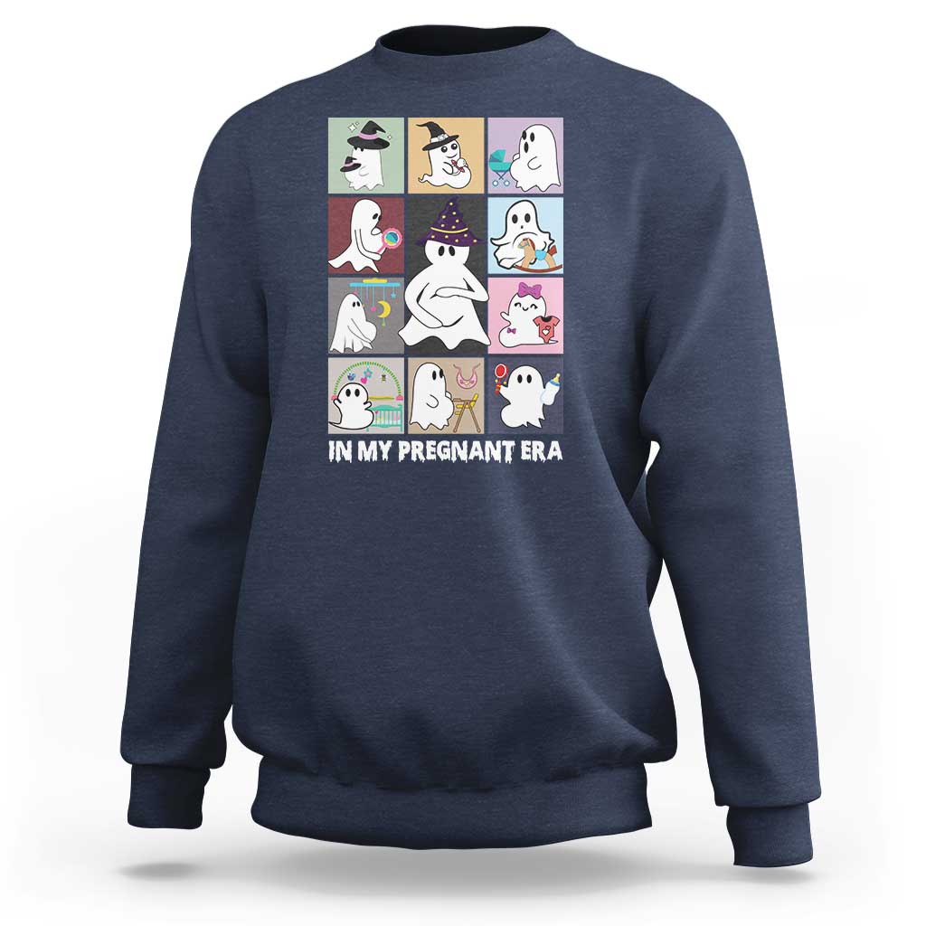 Halloween Pregnancy Reveal Sweatshirt In My Pregnant Era Maternity Ghost - Wonder Print Shop