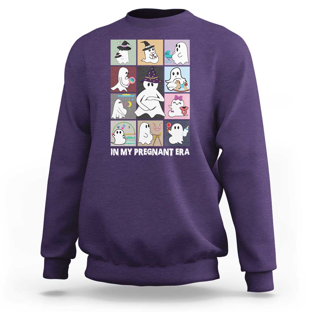 Halloween Pregnancy Reveal Sweatshirt In My Pregnant Era Maternity Ghost - Wonder Print Shop