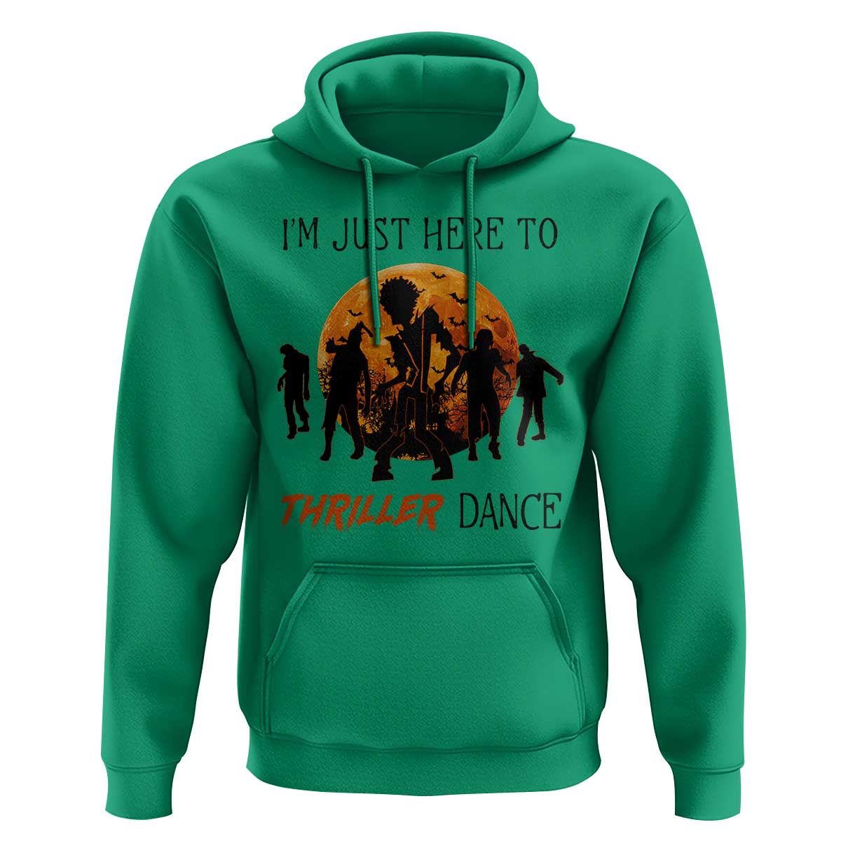 Funny Halloween Hoodie I'm Just Here To Thriller Dance Zombie Dance Moon