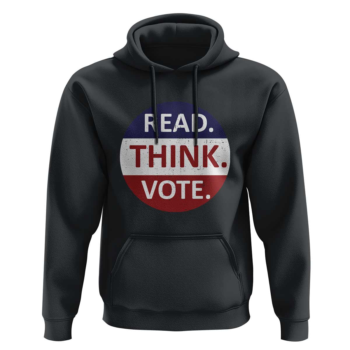 Read Think Vote Hoodie Presidential Election 2024 Vintage USA Flag