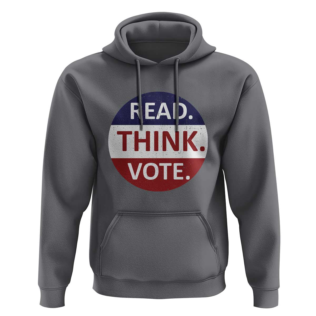 Read Think Vote Hoodie Presidential Election 2024 Vintage USA Flag