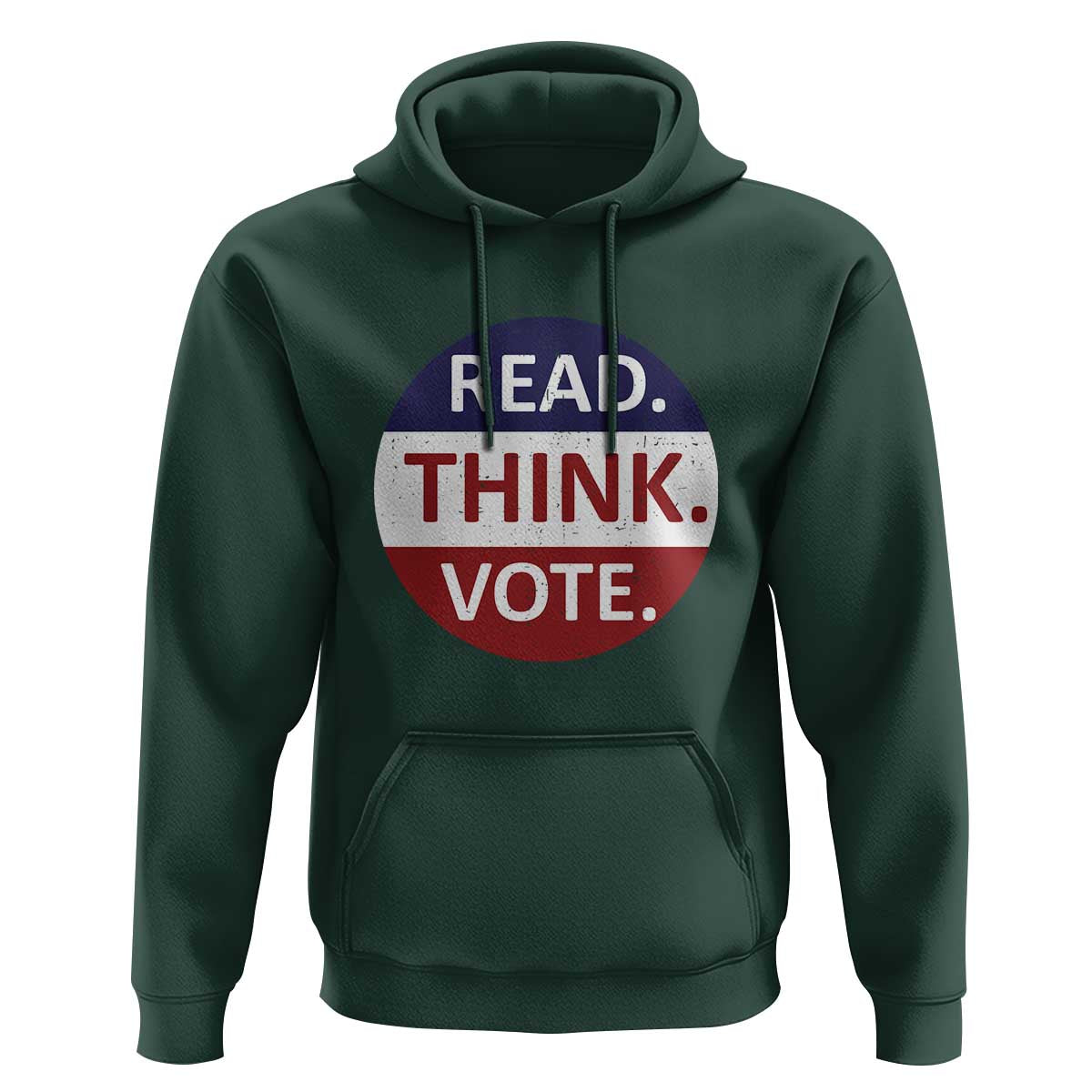 Read Think Vote Hoodie Presidential Election 2024 Vintage USA Flag